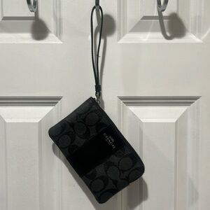 COACH classic black wristlet